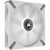 Corsair ML140 LED ELITE, 140 mm Ventilador PWM LED Blanco (Tecnología AirGuide, Rodamiento de Levitación Magnética, Funciona a Velocidades 1.600 RPM, Ocho LED) Paquete Simple, Estructura en Blanco