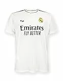 Real Madrid - Camiseta Primera Equipación Temporada 24/25, Blanca, Adulto XL, Replica con Licencia Oficial