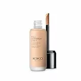 KIKO Milano Full Coverage 2-in-1 Foundation & Concealer, Base De Maquillaje Y Corrector 2 En 1, Alta Cobertura, WR30 Warm Rose