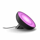 Philips Hue – Lámpara inteligente, Hue Bloom, Lámpara de Mesa LED Inteligente, Luz Blanca y de Colores, Compatible con Alexa y Google Home, Color Negro