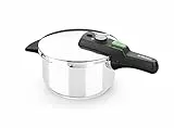 MONIX Quick Olla Express de 4 Litros, Fabricada en Acero Inoxidable, con Triple Sistema de Seguridad y 2 Niveles de Presión, Apta para Todo Tipo de Cocinas