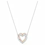 Swarovski Collar Swarovski Infinity, Corazón, Blanco, Combinación de acabados metálicos