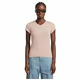 G-STAR Eyben Slim V-Neck Top 2.0 Camiseta, Rosa Liquid Pink D24533-4107-1628, XL Mujeres