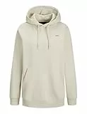 JJXX Jxabbie RLX LS Every Hood Swt Noos Sudadera con Capucha, Rayo de Luna/Impresión: Logo Negro, M para Mujer