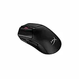 HyperX Haste 2 Wireless – Ratón gaming inalámbrico, ultraligero 61g, batería 100h, sensor preciso HyperX 26K, cable HyperFlex 2, antideslizamiento, color Negro