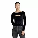G-Star Para Mujer Top Cut-Out Slim Boatneck, Negro (dk black D23811-D422-6484), M