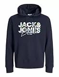 JACK & JONES Sweat Hood Jjgeplas Sudadera con Capucha, Sky Captain, L para Hombre