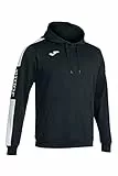 Joma Hombre Sudadera con Capucha, Negro-Blanco, M