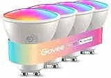 Govee Bombilla Inteligente GU10, Bombilla LED GU10 WiFi RGBWW Compatible con Matter, Alexa y Google Home, Lampara LED 400LM 16 Millones de Colores Regulable Sincronización de Música, Paquete de 4