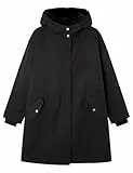 Springfield Parka con Capucha, Chaqueta Interior Desmontable Y Bolsillos con Forro Polar 2 en 1 Repelente al Agua, Negro Estandar, XS para Mujer
