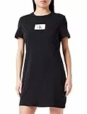 Calvin Klein Mujer Camisón Manga Corta, Negro (Black), XS