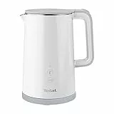 Tefal KO6931 Sense Hervidor de agua, 1,5 L de capacidad, pantalla digital, 5 niveles de temperatura, base de 360°, indicador de nivel de agua, filtro de cal extraíble, función de mantenimiento del