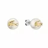 Lacoste Pendientes De Perlas Para Hombre y Mujer Colección MATCHPOINT con un Cocodrilo en Oro Amarillo - 2040432