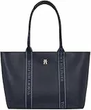Tommy Hilfiger Bolso Tote Mujer con logotipo, Azul (Space Blue), Talla Única