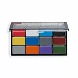 Revolution Beauty Creator SFX Paleta de pintura facial, 12 cremas que se pueden difuminar y aplicar, maquillaje para disfraces de Halloween