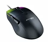 Roccat Kone Pro - Ratón ligero y ergonómico para juegos de alto rendimiento óptico, negro