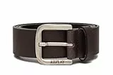 Replay Cinturón de piel para hombre, marrón (Black Brown 128), 95 cm