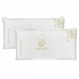 amuéblate online - Almohada Viscoelástica Visco Aloe Vera | Máximo Confort y Excelente Adaptabilidad con Propiedades Antiestrés | 2 Unidades de 75 x 40 cm
