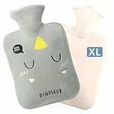 ZSMJAER Bolsa de Agua Caliente Con Suave Funda de Felpa, 2L Botellas de Agua Caliente, Bolsa Hot Water Bottle, Botella Caliente Para Los Dolores O Calentar La Cama