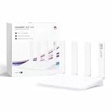 HUAWEI AX3 New Enrutador, Wi-Fi 6 Plus de Banda Dual de 3000 Mbps, 4 Puertos GE WAN/LAN Adaptables Automáticamente, Amplia Cobertura, Diagnóstico Visualizado, Idóneo para Juegos Xbox/PS5/Steam y 8K