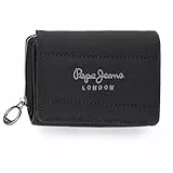 Pepe Jeans Aura Billetero con Monedero Negro 10x8x3 cms Poliéster by Joumma Bags
