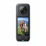 Insta360 X4 - Cámara de acción Impermeable 8K 360, Vídeo 4K Gran Angular, Efecto Selfie Stick Invisible, Protectores de Lente Extraíbles, 135 Min Batería, Edición IA, Estabilización, para Deportes