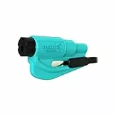 Resqme La herramienta original para llavero de escape de emergencia de automóvil, cortador de cinturón 2 en 1 y rompevidrios, fabricado en EE. UU., Verde Azulado