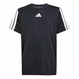 adidas Niños Train Essentials 3-Stripes T-Shirt, Black/White, 11-12 Years