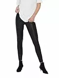ONLY Coated Leggings Polainas, Black, M para Mujer