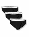 Calvin Klein Surge Hip Brief 3Pk, Calzoncillos de cadera, Hombre, Negro (Black W/ White Wb), M