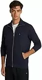 Tommy Hilfiger Sudadera con cremallera Hombre Essential Terry con cuello alto, Azul (Desert Sky), XL