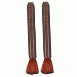 DEARMAMY 2 piezas Cepillo de Limpieza de Lana para Instrumentos de Cuerda Erhu y Violín de Mango de Madera Maciza Herramienta para Cuidado y Eliminación de Polvo Ligero y Suave