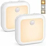 Luz Nocturna Pilas, [2 Piezas] Luz Nocturna Infantil Luz Sensor de Movimiento Interior Regulable 3 Modos, Luz Armario Pilas para Pasillo, Escalera, Cocina, Garaje, Habitación, Dormitorio, Sala, Niños