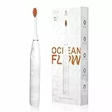 Cepillo de dientes eléctrico sónico Oclean Flow, 180 días de duración, 76000 Movimientos por minuto, 5 Modos, IPX7 Impermeable y Temporizador, Cabezal de Cepillo DuPont™，Blanco