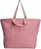 Tommy Jeans Bolso Tote Mujer Edition Canvas grande, Rosa (Tahiti Berry), Talla Única