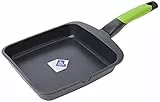BRA Prior Grill asador con rayas, 22 cm, aluminio fundido con antiadherente, apto para todo tipo de cocinas incluida inducción