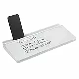 Amazon Basics Pizarra blanca de borrado en seco para escritorio con organizador y accesorios, 40.6 x 4.8 cm, Blanco