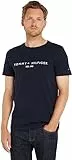 Tommy Hilfiger Camiseta de Manga Corta para Hombre Core Tommy Logo Cuello Redondo, Azul (Sky Captain), L