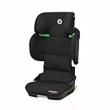 Maxi-Cosi Tanza i-Size, Silla Coche Plegable, Silla de Coche ISOFIX, 3,5-12 a, 100-150cm, Portátil, 10 Posiciones Reposacabezas, Protección Impactos Laterales G-CELL, Asiento Acolchado, Full Black