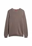 Superdry Essentials LW Knit Crew Suéter, Plum Grey, XXL para Hombre