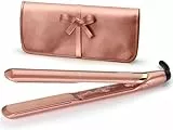 BaByliss Plancha de Pelo Rose Gold - Placas de cerámica, Peinado suave, Multivoltaje, Plancha de viaje, Calentamiento ultrarrápido en 15 s, 3 ajustes de calor hasta 235°C, Alisado fácil, 2598PE