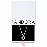 Pandora Collar con colgante circundado de plata de ley con circonitas cúbicas transparentes, 60