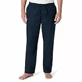 Amazon Essentials Pantalón de Pijama de Franela Transpirable (Disponible en Tallas Grandes y Altas) Hombre, Azul Marino, M