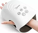 cotsoco Masajeadores de Manos Eléctricos, Masajeador de Manos Inalámbrico, Masajeador con Compresión y Calentamiento, el Mejor Regalo para Familiares y Amigos, Blanco.