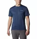 Columbia Men's Hike Crew, Technical Short Sleeve T-Shirt, Dark Mountain, L