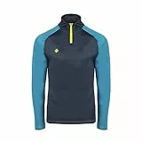 Izas - Camiseta Polar para Hombre - Camiseta Manga Larga con Cuello Alto y Cremallera - Forro de Invierno, Ligero y de Secado Rápido - Ideal para Actividades al Aire Libre - Taku Azul y Celeste - L