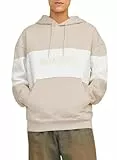JACK & JONES Jjelegacy Blocking Sudadera con Capucha Noos, Moonbeam/Detail:Blocking, M para Hombre