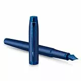 Pluma Estilográfica Parker IM Monocromática | Tinta Azul | Acabado y Detalles en Azul | Punta Media | Estuche de Regalo
