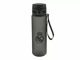 CYPBRANDS Real Madrid, Botella, Botella de Agua, Botella Deportiva, Bidón, Cantimplora, Color Negro, Producto Oficial