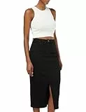 Noisy may Nmkath NW Slit Midi Skirt Vi478bl Noos Falda, Negro, S Mujeres